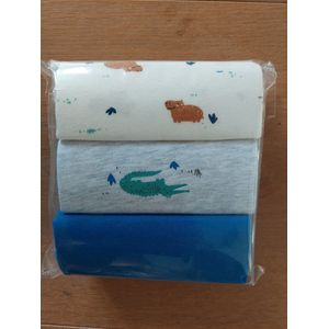 Baby jongens romper biologisch katoen - maat: 62/68 - print: Kroko - aop kroko - uni