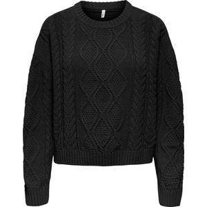 Only - onlelly life ls cable o-neck cc knt 15351234 - Broek