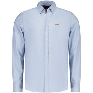 NZA - Blauw katoenen overhemd stretch