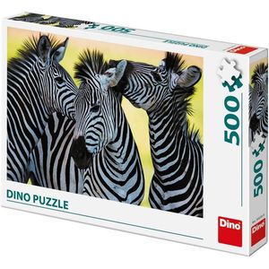 Dino Puzzel Drie Zebra's 500 stukjes