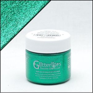 Angelus Glitterlites - 29,5 ml Glitter verf voor o.a. leer - Emerald