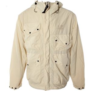 C.p. Company - Flatt Nylon Hooded - Jas - Wit - Heren