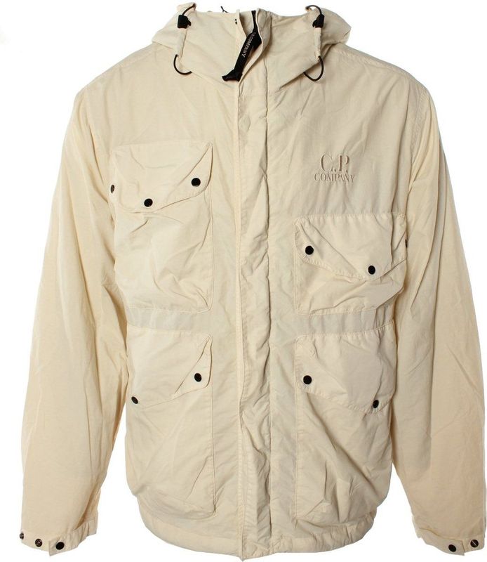 C.p. Company - Flatt Nylon Hooded - Jas - Wit - Heren
