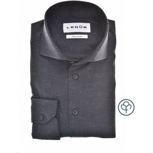 Ledûb modern fit shirt blauw flannel