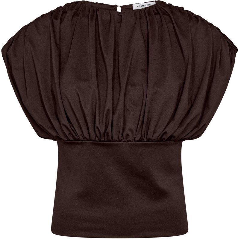 Co'couture - Top Donkerbruin Co Couture Cattiacc Tops Donkerbruin 35667