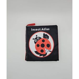 Yippiez - Insect atlas - Zacht knisperboek baby - Met Piepend Drukfluitje - box speelgoed - sensorisch - leren - stof – verschillende kleuren - insecten - kraamkado – kraamcadeau