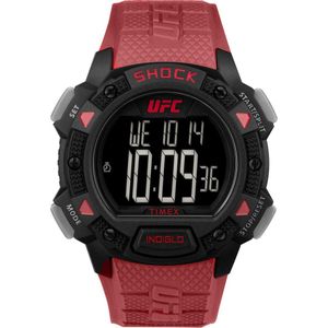 Timex UFC Core Shock TW4B27600 Horloge - Kunststof - Rood - Ø 44 mm