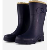 XQ | Regenlaarzen Dames | Fake Fur | Navy | Maat 40 | Regenlaarzen met voering