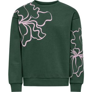 ONLY kids meisjes trui ODESSA LIFE Pineneedle Blurry Flower Roseate Spoonbill Loose Fit