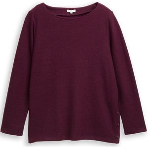 Tom Tailor - Sweatshirt - Gemêleerd - Plus Size - Knoopdetails