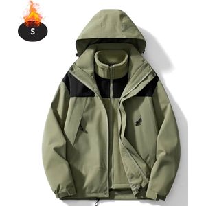 Livano Skipak - SkiBroek - Skijas - Ski Suit - Wintersport - Dames - Winter - Warm Fleece - Legergroen - Maat S