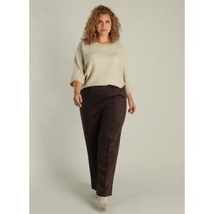 YEST CURVE Gwen Pants - Chocolate Brown - maat W4(54/56) / L30
