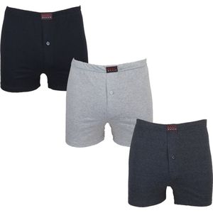 Basic 3-Pack wijde Heren boxershorts gekleurd maat M (5)