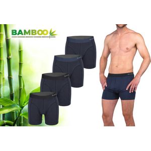 Bamboo Elements - Boxershort Heren - Bamboe - 4 Stuks - Navy - M - Ondergoed Heren - Bamboe Boxershorts Voor Mannen