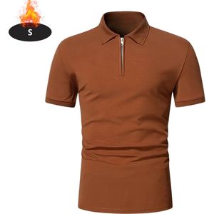 Livano Poloshirt Heren - T-Shirt Heren - Shirt - Overhemd - Polo Shirt - Lichtbruin - XL