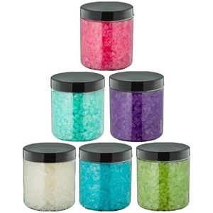 Badzout - 300 gram - set van 6 verschillende geuren - Zwarte Deksel - Relaxing Moment, Opium, Eucalyptus, Hamam, Lavendel en Rozen