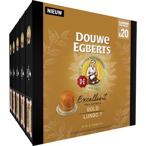 Douwe Egberts Excellent Gold Lungo Koffiecups - Intensiteit 5/9 - 10 x 20 capsules