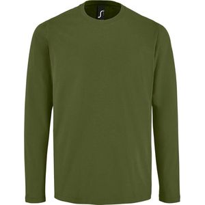 SOLS Heren Keizerlijk T-Shirt met lange mouwen (Donkere Khaki)