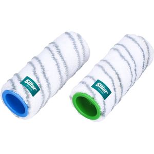 Sillar, 2 x rollers, geschikt voor elektrische mop Karcher FC7, FC3, FC5, van microvezel, vervangende rollen voor Karcher 2.055-007.0, 2.055-006.0, herbruikbaar
