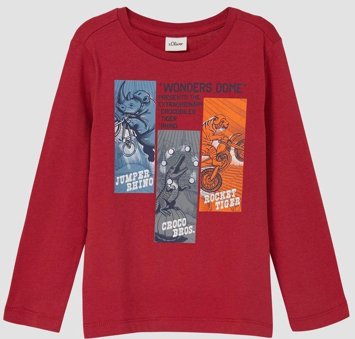 T-shirt - Katoen - Lange Mouwen - Normale Pasvorm - Speelse Print