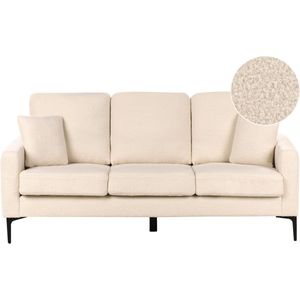Driezitsbank - Beige - Bouclé - 3 Zitplekken - Retro Stijl
