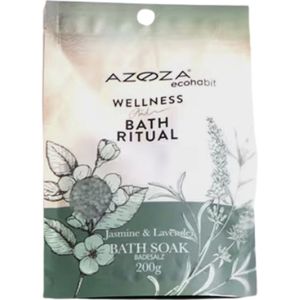 Azoza Ecohabit - Bath Soak - Jasmine & Lavender | 1x 200g - Wellness and Bath Ritual | Badpoeder - Badzout