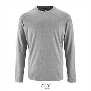 SOL'S Men´s Long Sleeve T-Shirt Imperial L02074 - Grey Melange - 3XL
