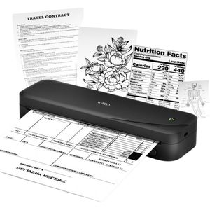 ONEIRO SMARTPRINT O50F Draagbare Bluetooth printer zwart - A4 & meerdere formaten - US Letter - Thermal printer - all in one - draagbaar - compact - kantoor - school - printen - draadloos - bluetooth