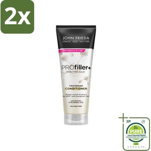 John Frieda – Conditioner – PROfiller+ Thickening – Volumeverhogend – 250 ml - Voordeelverpakking - 2 stuks - Volume - Dikker haar