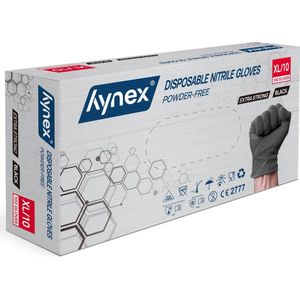 Hynex Nitril handschoenen maat XL zwart 100/doos extra sterk 5gram poedervrij