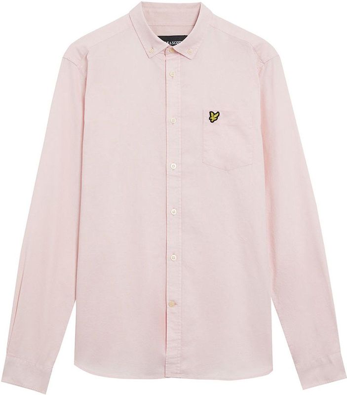 Men's Lyle And Scott Regular Fit Light Weight Oxford Shirt in Pink