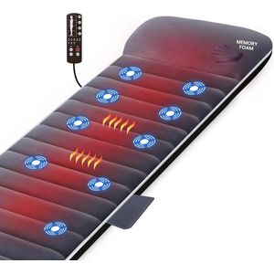 Verwarmde Traagschuim Massage Mat met Vibratie voor Pijnverlichting en Ontspanning