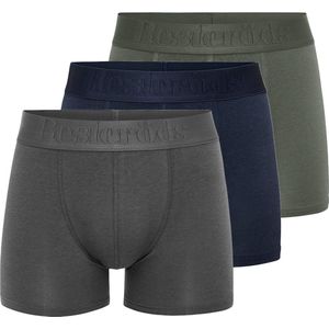 Resteröds - Boxershorts - Bamboe - 3-pack - Blauw, Grijs, Legergroen