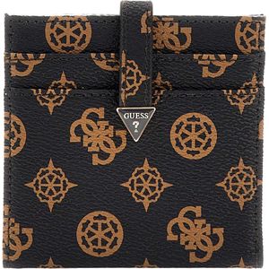 GUESS Kaarthoes Laurel SLG Tab Card Case Mocha Logo Donkerbruin