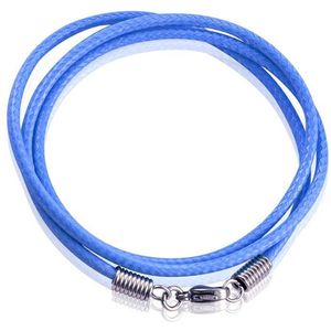 LGT Jewels waxkoord ketting Blauw- 2.5mm-55cm