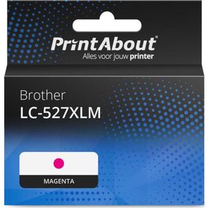 PrintAbout huismerk Inktcartridge LC-527XLM Magenta Hoge capaciteit geschikt voor Brother