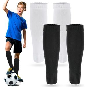 Allecto plus - Voetbalsokken voor kinderen - 2 paar - Wit/Zwart - Maat 36-42 - Ademend - Uniseks - Sportsokken for beginners en jongeren