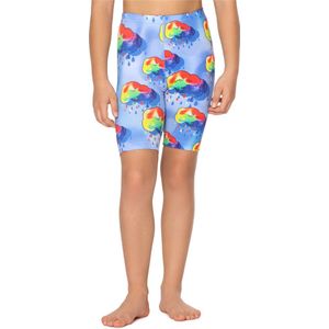 Merry Style Meisjes Leggings - Sport - Vrijetijdsbroek - Korte - Katoen - Blauw/wolken - 134 - MS-MS10-406-LE