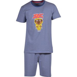 Woody pyjama jongens/heren - blauw/wit streep - hond - 201-1-PZA-Z/908 - maat 116
