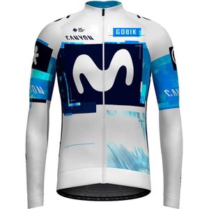 Gobik Teams Hyder Movistar Team 2025 Trui Met Lange Mouwen Blauw 2XL Man