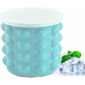 IJsemmer, ijsblokjesvormen, ijsemmer met deksel, 2-in-1 ruimtebesparende ijsemmer, Cube Maker voor whiskey, cocktail en elke barbecue, ijsblokjeshouder