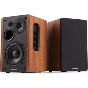 Audizio KS01 - Boekenplank Speakers - Houtlook - Bluetooth - 80W