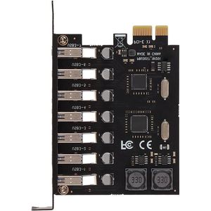 USB 3.0 Uitbreidingskaart 5 Gbps High Speed 4A Voeding VIA Chip PCB - 7 USB3.0 Poorten - Windows Ondersteuning .