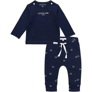 Noppies - Kledingset - 2delig - Broek Joel Navy - Shirt Hester navy - Maat 74