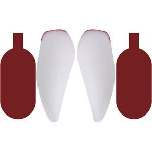 Vampieren tanden met nepbloed - Halloween/carnaval verkleed accessoires vampier