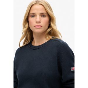 Superdry - Slouchy Knitted Crew Sweatshirt - Trui - Biologisch Katoen