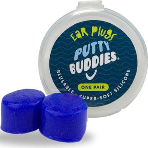 Putty Buddies - Zachte, comfortabele siliconen oordopjes - Blijft in het oor zitten - Voor bij het zwemmen - Super zacht - Comfortabel - Zwemdoppen - Te combineren met Ear Band It - Zwem oordopjes - Oordoppen - Zwemmen - Blauw