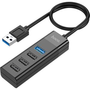 Hoco USB hub met 4 poorten - 3x USB 2.0 en 1x USB 3.0 voor snelle bestandsoverdracht