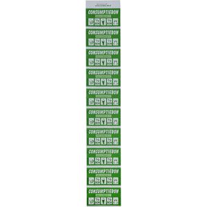 CombiCraft Halve consumptiebon op strip groen (50x28 mm) - per 10.000 bonnen