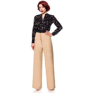 Belsira Marlenehose Dames Stoffen broek - beige - S